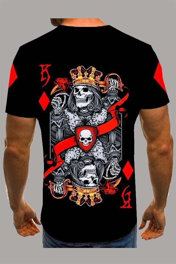 The 3D grim Reaper Print Short Sleeve T-shirt