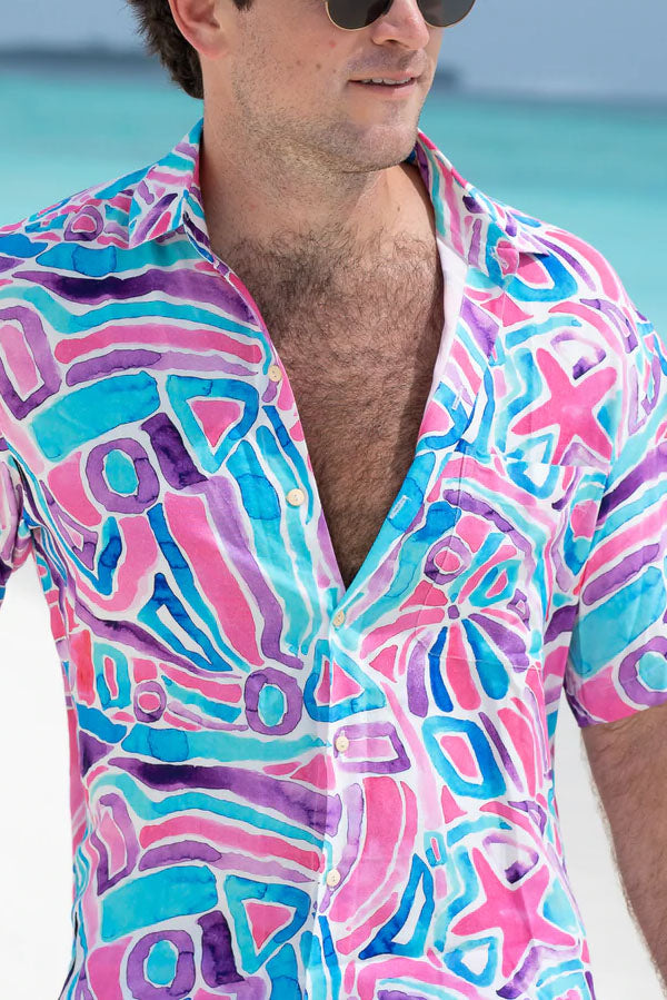 Hawaii beach print shirt set