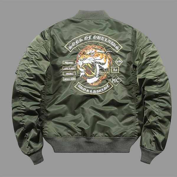 Street Tiger Embroidered Fly Jacket