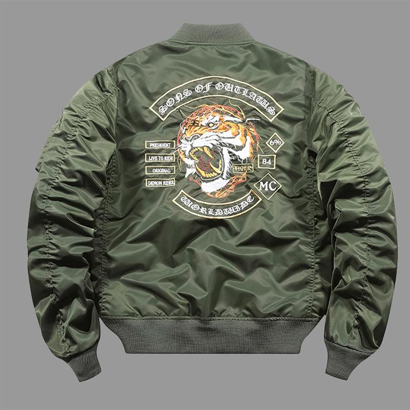 Street Tiger Embroidered Fly Jacket