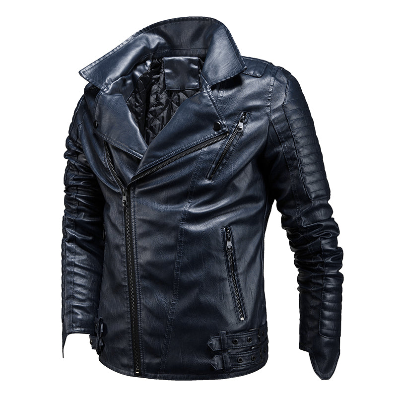 PU Leather Jacket Racing Motorcycle Suit Stitching Jacket