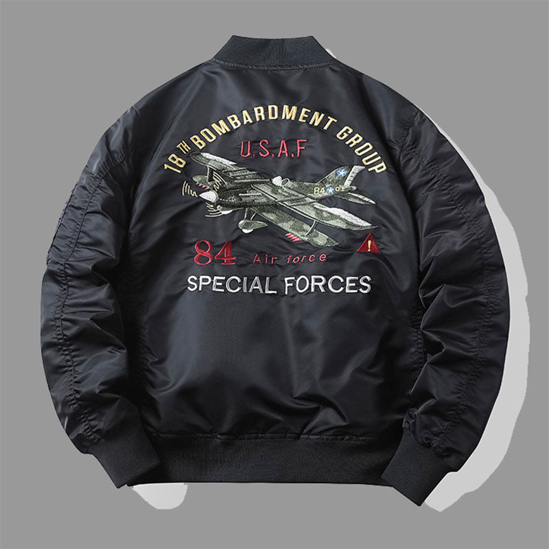 Street letter embroidered Fly jacket