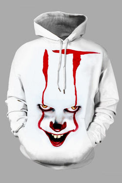 Street 3D Joker Printed Hooded Sweatshirt