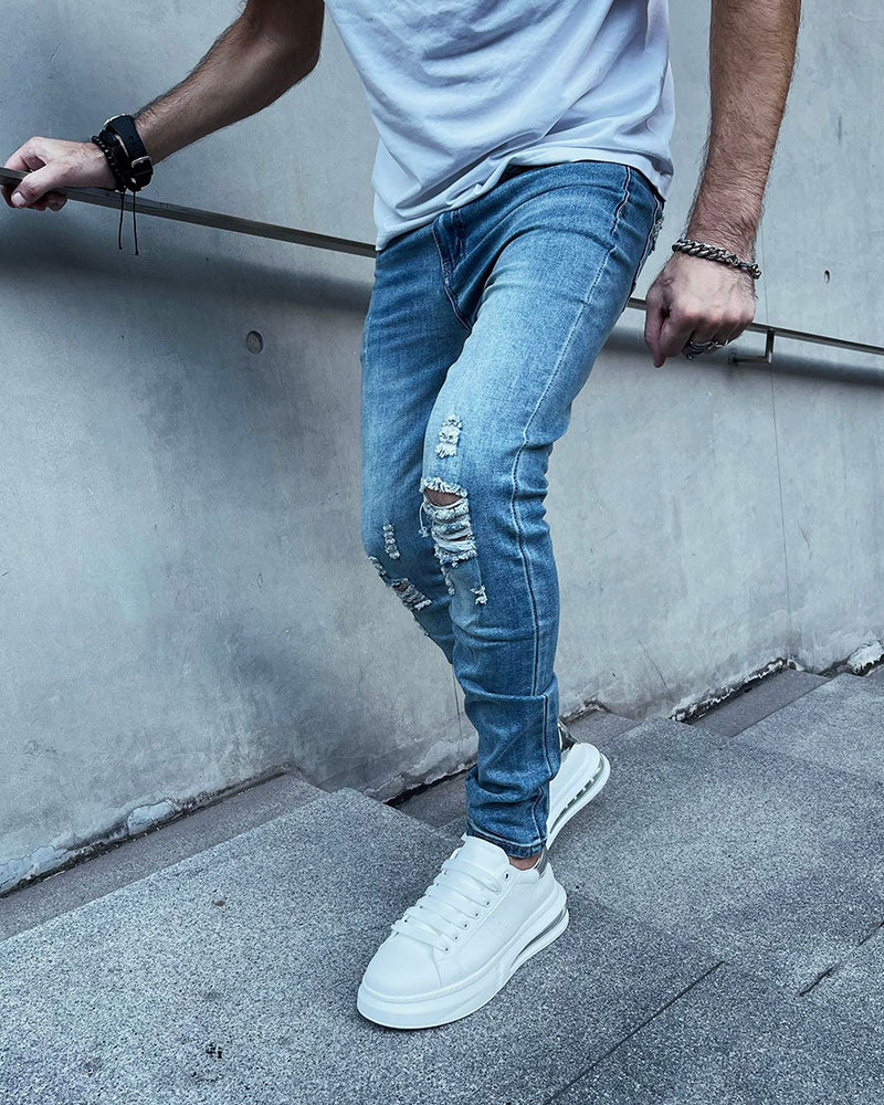 All-match Washed Ripped Jeans