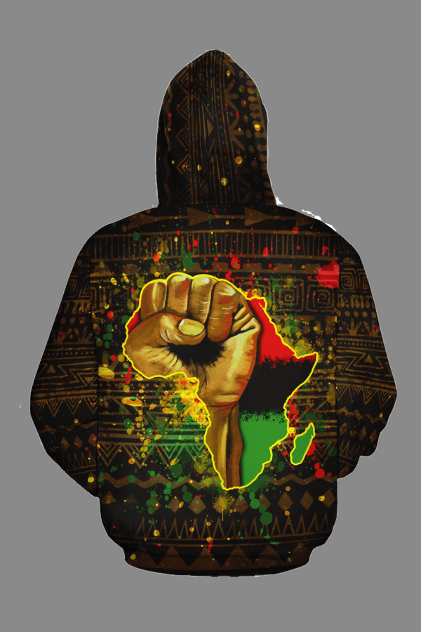 BLACK POWER ALL-OVER HOODIE