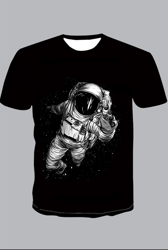 3D Astronaut Short Sleeve T-shirt