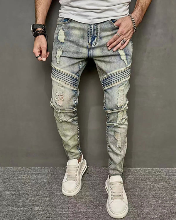 Vintage All-match Washed Ripped Jeans