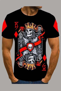 The 3D grim Reaper Print Short Sleeve T-shirt