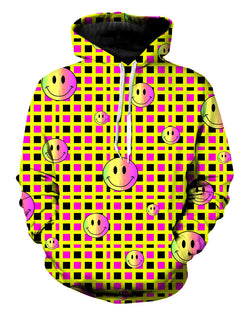 Street 3D Smiley Printed Hooded Sweatshirt