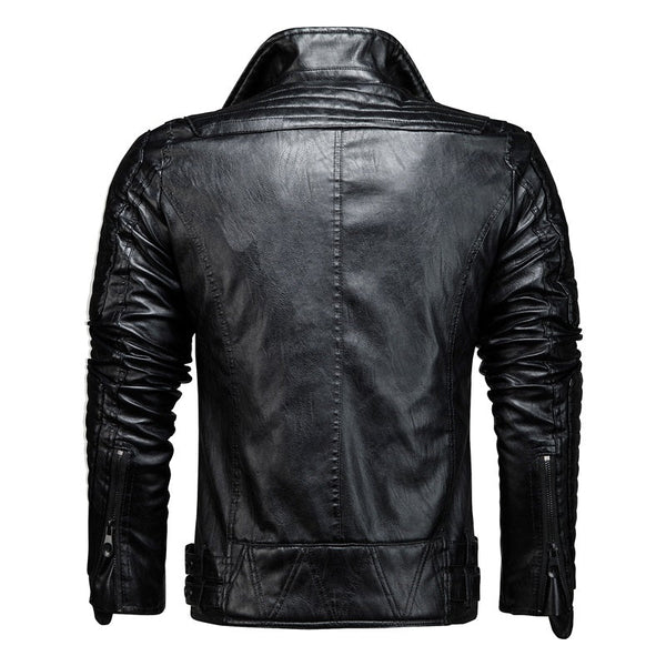 PU Leather Jacket Racing Motorcycle Suit Stitching Jacket