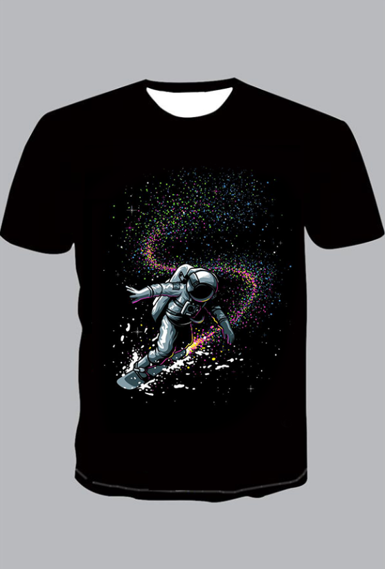 3D Astronaut Short Sleeve T-shirt