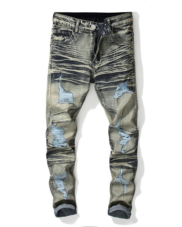 Retro Trendy Ripped Jeans