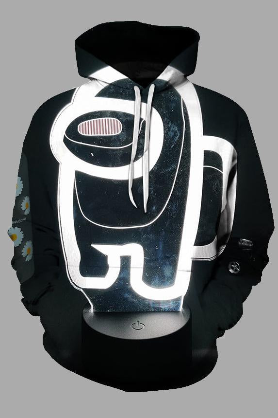 3D among us Printed Hooded  Sweatshirt