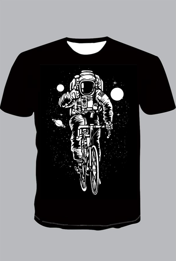 3D Astronaut Short Sleeve T-shirt