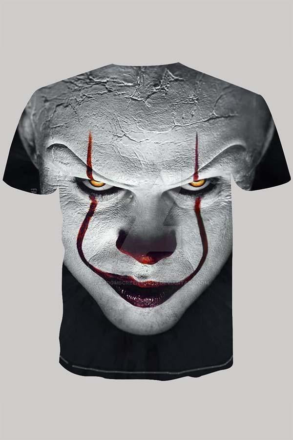 The 3D joker print Short Sleeve T-shirt