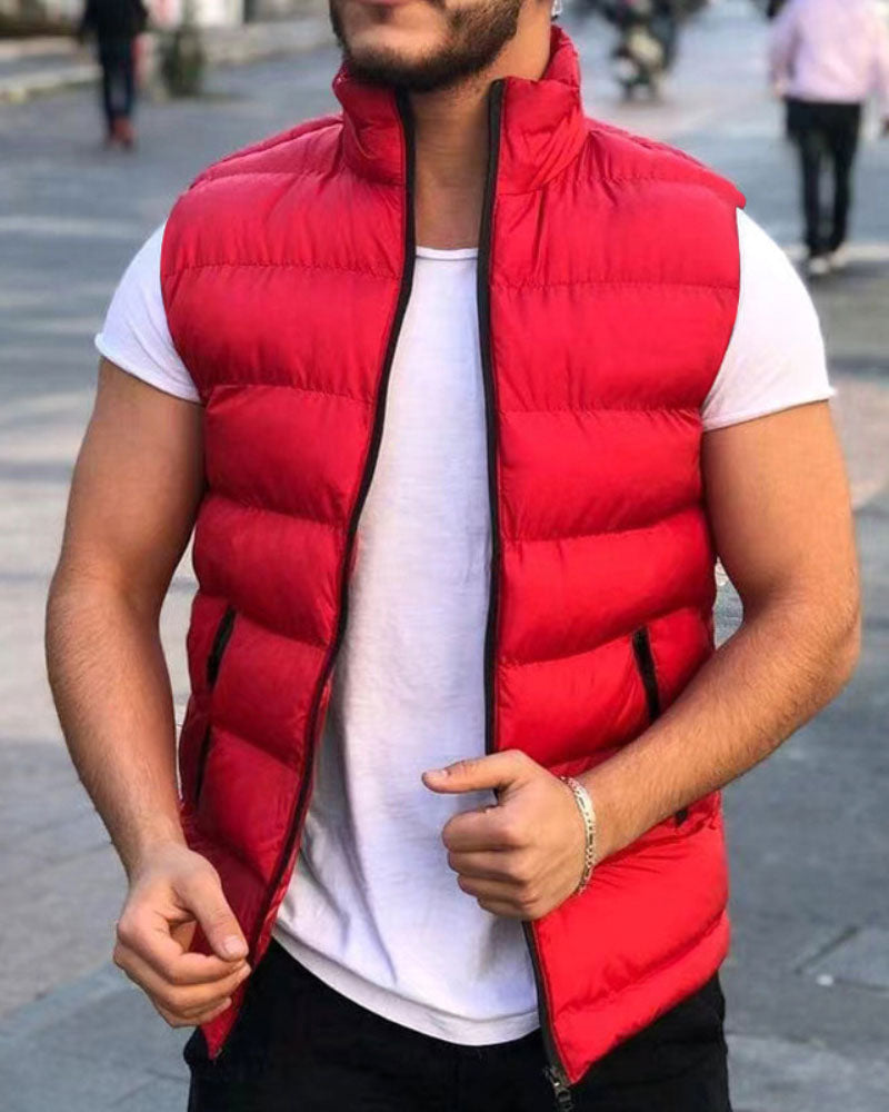 Casual Solid Color Down Vest