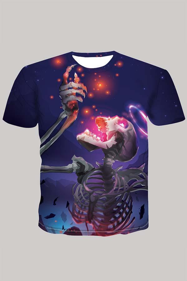 The 3D Skeleton print Short Sleeve T-shirt