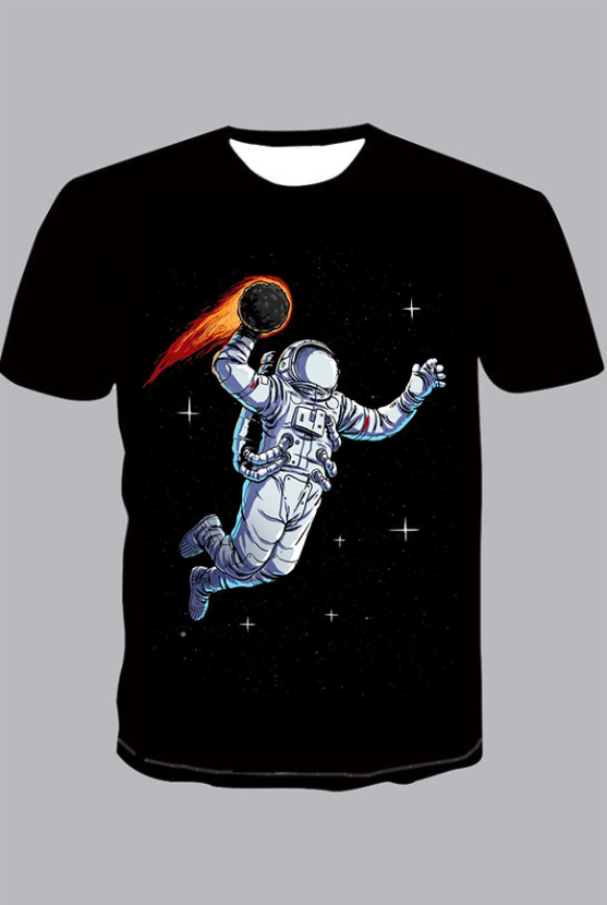 3D Astronaut Short Sleeve T-shirt