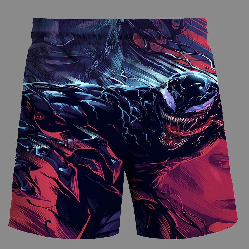 Casual   3D venom Printed Loose Shorts