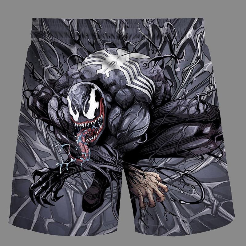 Casual   3D venom Printed Loose Shorts