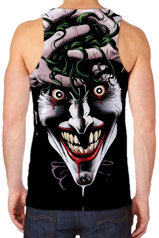 3D Joker Printed Sleeveless Tank Top