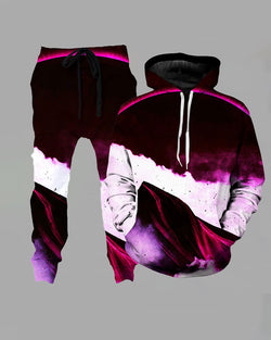 3D Street  Hooded Two-piece Suit