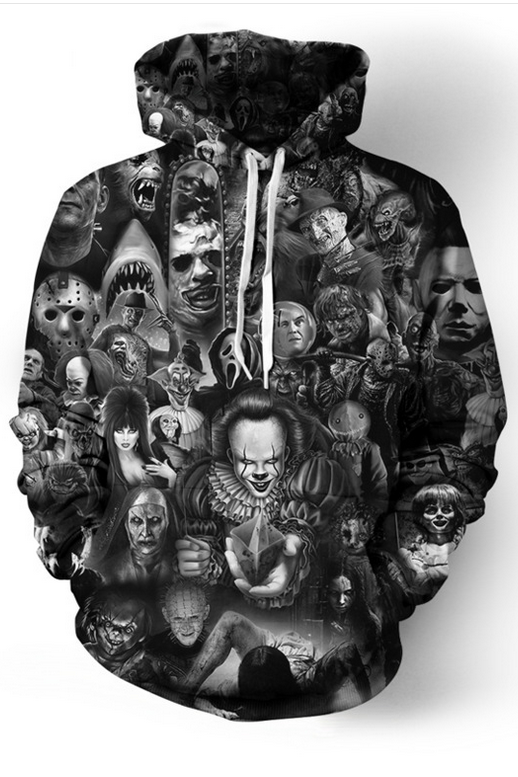 3D Street Casual Halloween Funny Print Hoodie