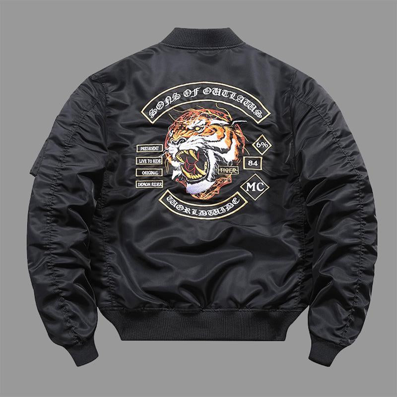 Street Tiger Embroidered Fly Jacket