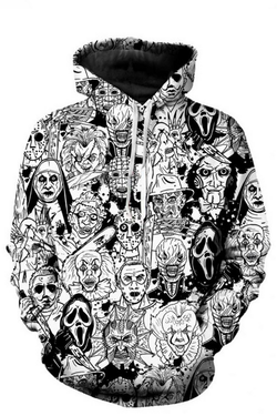 3D Street Casual Halloween Funny Print Hoodie