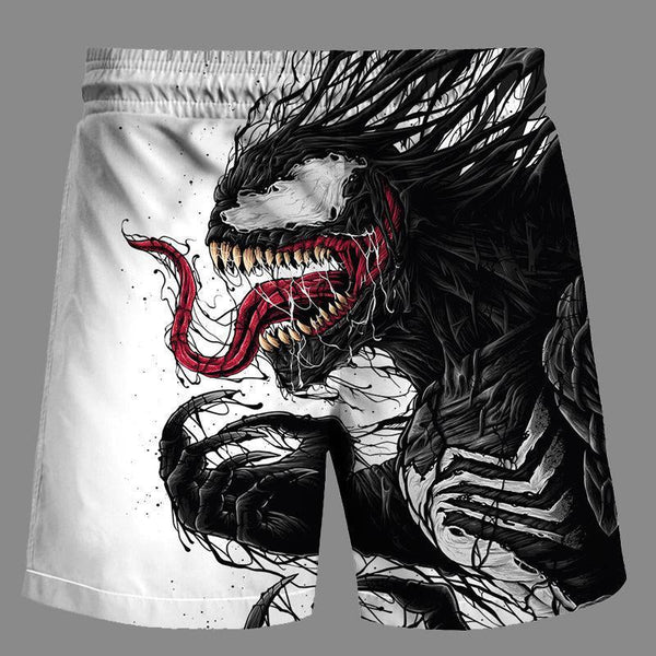 Casual   3D venom Printed Loose Shorts