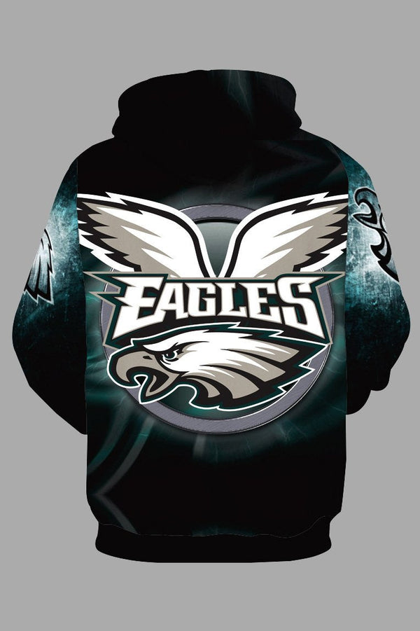 Street 3D Philadelphia Eagles Printed Hooded Sweatshirt