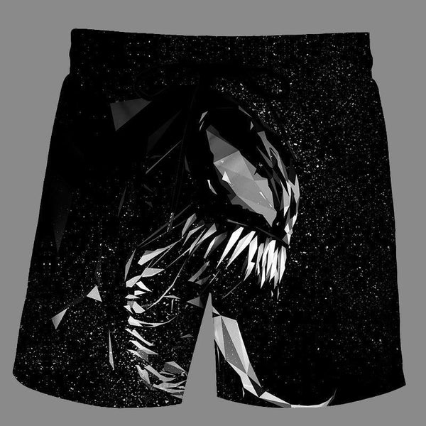 Casual   3D venom Printed Loose Shorts