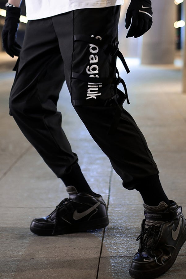 Street Style Fluorescent Pocketed Cargo Pants