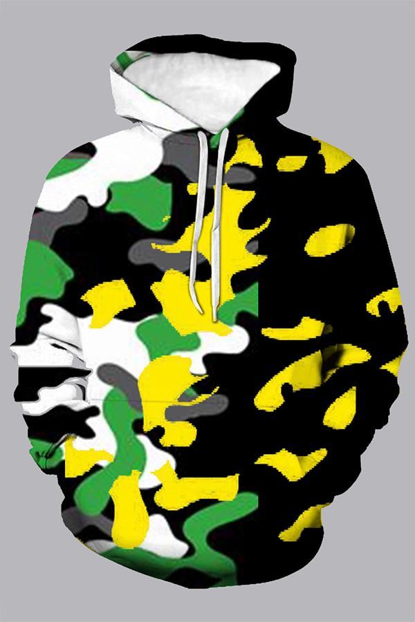 Street 3D Multicolor Digital Printed Hooded Sweatshirt