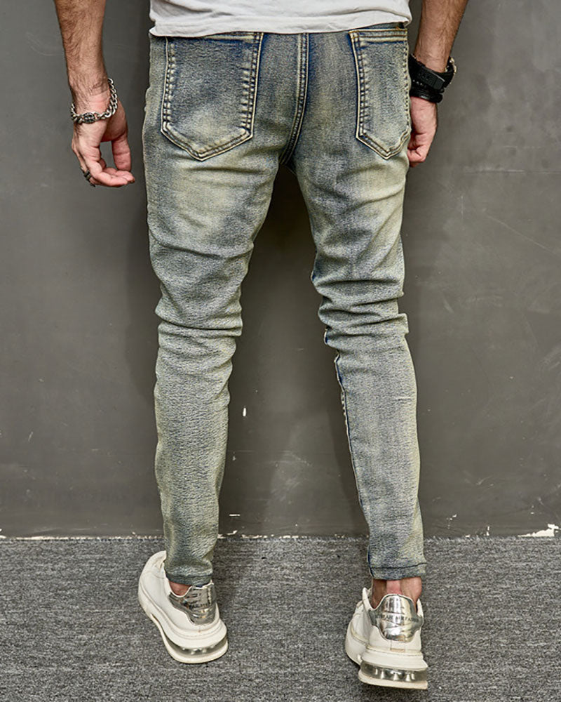 Vintage All-match Washed Ripped Jeans