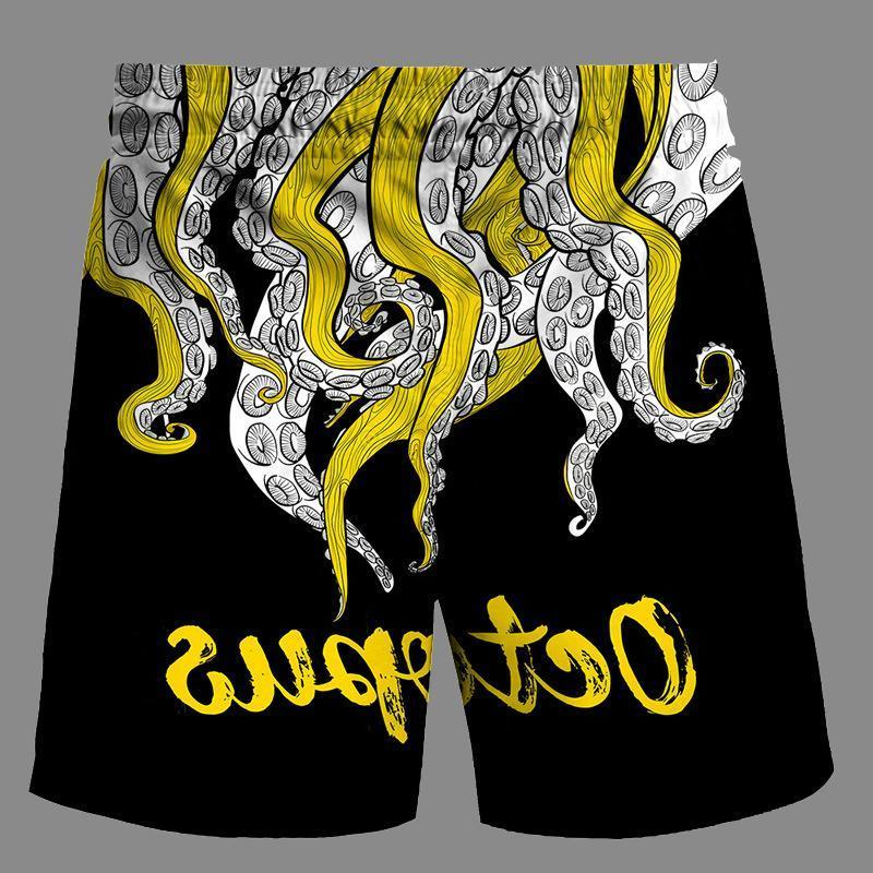 Casual   3D octopus Printed Loose Shorts