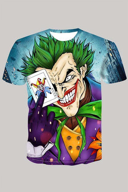 The 3D joker print Short Sleeve T-shirt