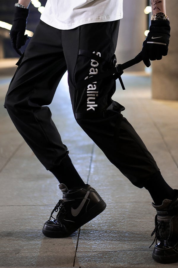 Street Style Fluorescent Pocketed Cargo Pants