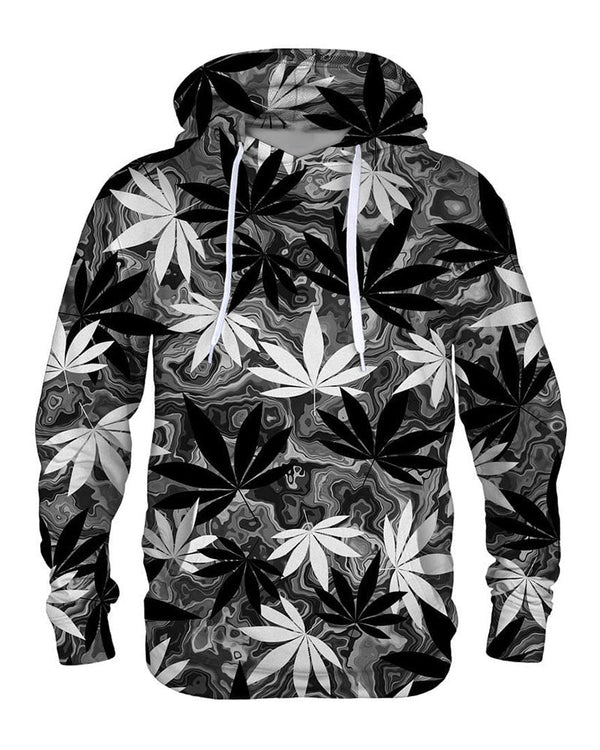 Natural Leaves Print Hoodie