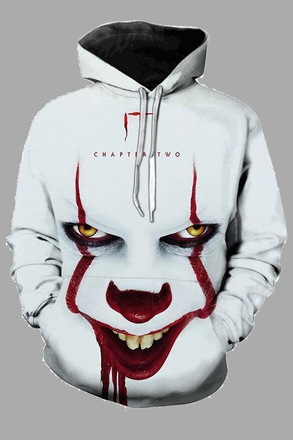 Street 3D Joker Printed Hooded Sweatshirt