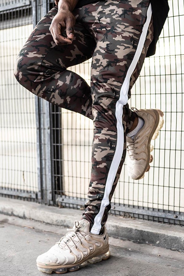 Camouflage Print Casual Track Pants