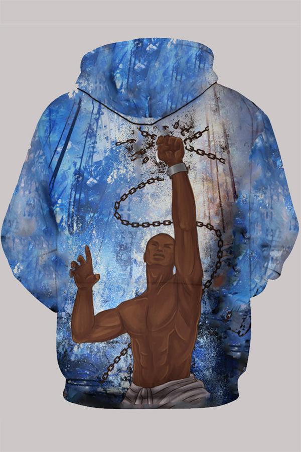 Street 3D Multicolor Digital Printed Hooded Sweatshirt