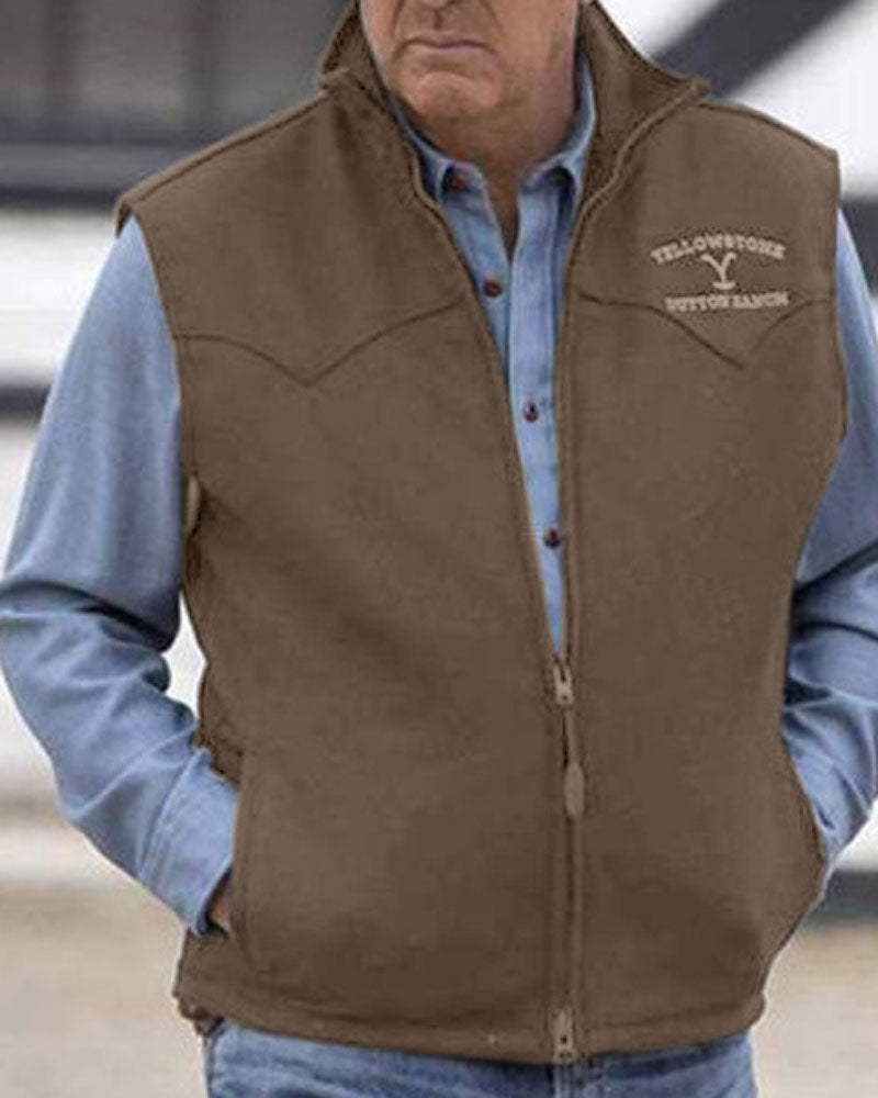 Casual Solid Color Vest Jacket