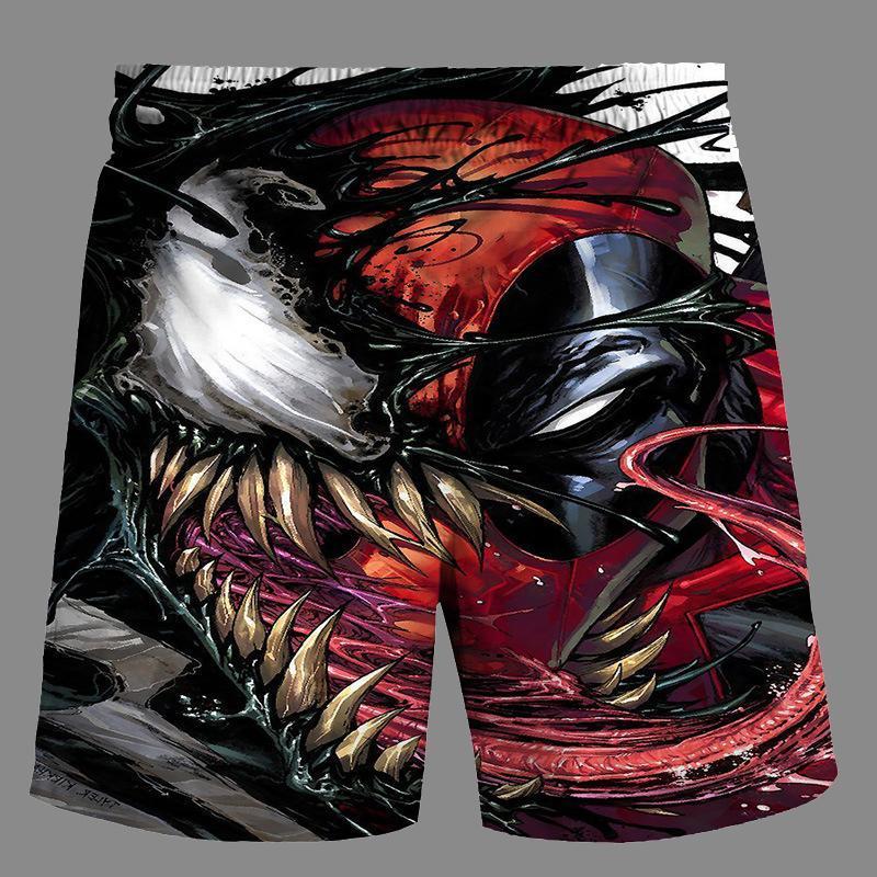 Casual   3D venom Printed Loose Shorts