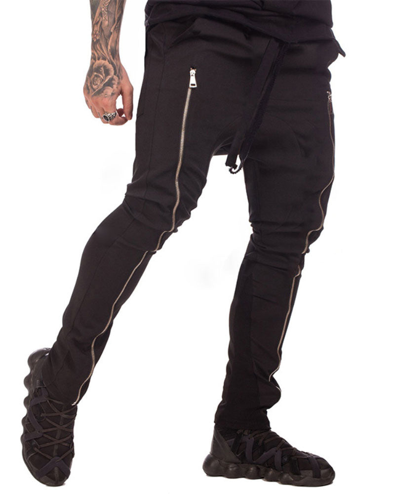 Stylish Sports Zip-Up Skinny Pants