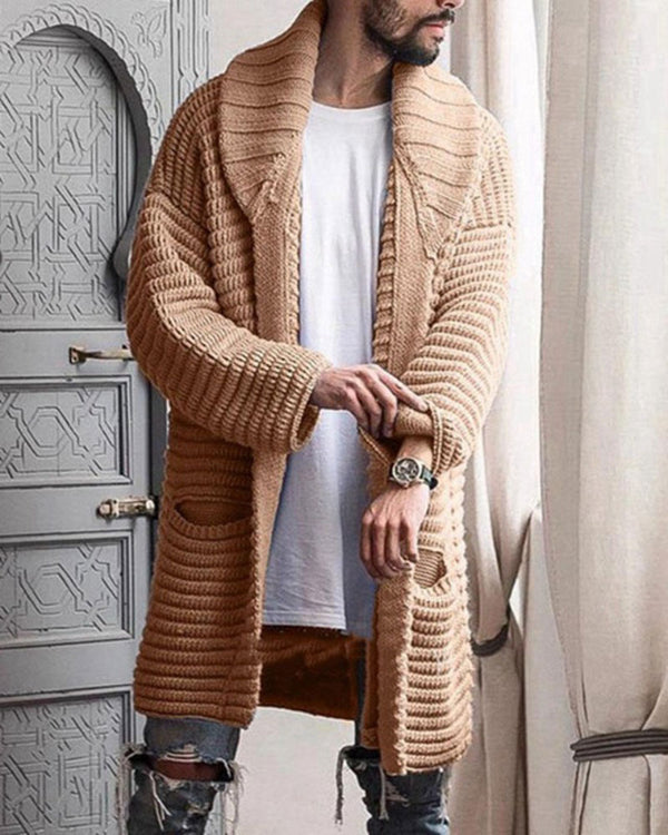 Casual Lapel Knit Cardigan