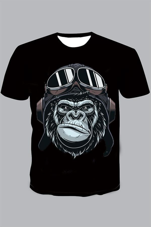 The    Dismissive of Orangutans Print Short Sleeve T-shirt