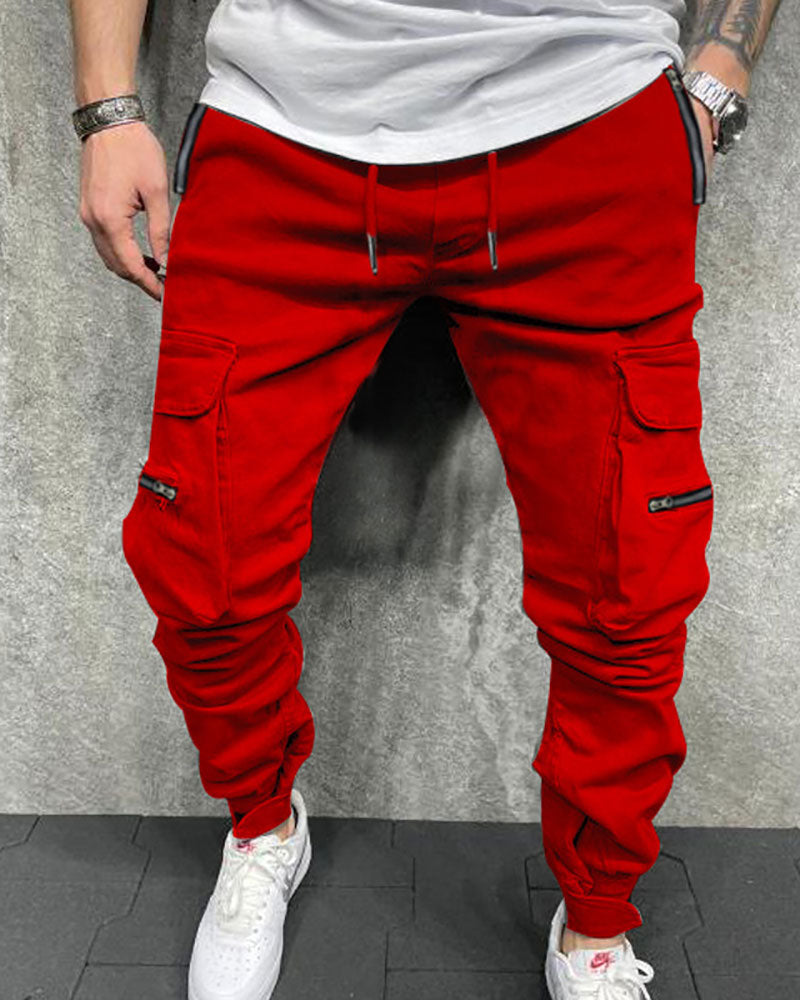 Casual All-match Zipper Stitching  Pants