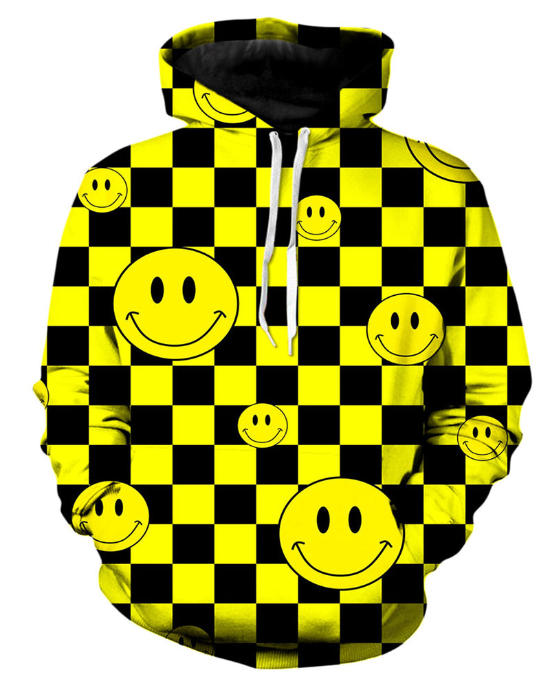 Street 3D Smiley Print Two-piece Set