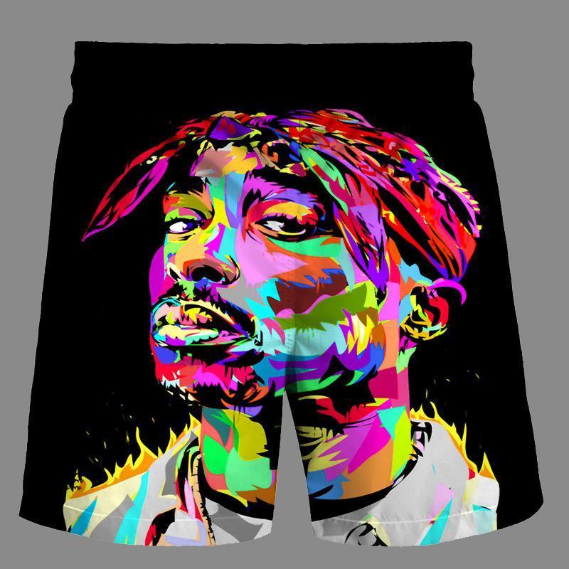 Casual   3D celebrity Printed Loose Shorts